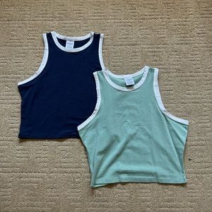 NEW BLUE & GREEN TANK TOPS